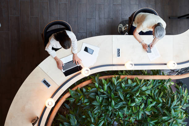 Aerial coworking view